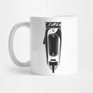 Barbershop clippes. Monochrome retro design. Mug